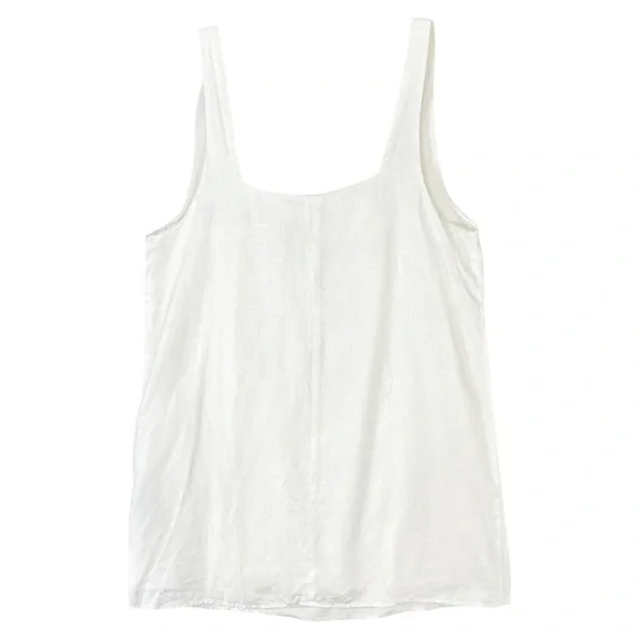 Reformation Hamley Linen Dress - White Linen Relaxed Fit Sleeveless Mini  Dress - www.tovelucka.dk
